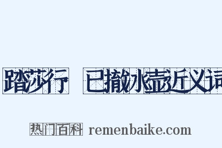 踏莎行·已撤冰壶近义词是什么意思的图片